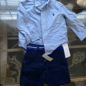 A blue Ralph Lauren Kids( boys) Two piece set. Never Worn.